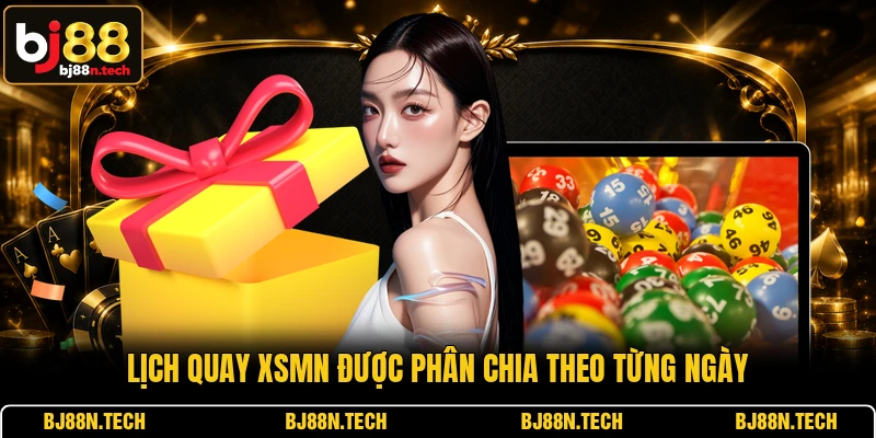 Lịch quay XSMN được phân chia theo từng ngày