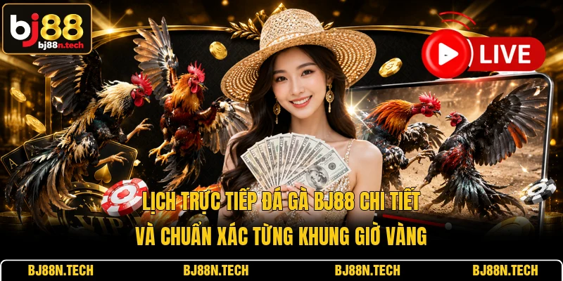 Lịch trực tiếp đá gà BJ88 chi tiết và chuẩn xác từng khung giờ vàng